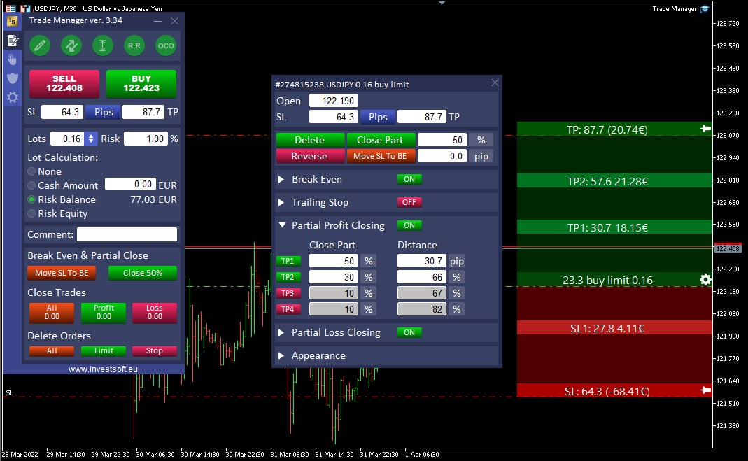 TRADE MANAGER MT4 MT5 WHATS NEW IN VER 3 34 InvestSoft