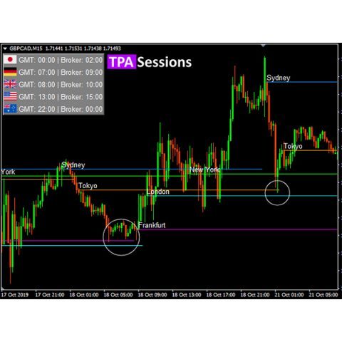 TPA Sessions MT4 MT5 Indicator InvestSoft Forex EA Forex